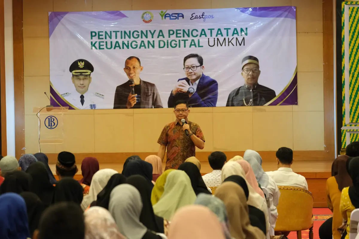 Kegiatan Pelatihan Pencatatan Transaksi Keuangan Digital yang diselenggarakan Komunitas Keluarga Khatulistiwa di Aula Gedung BI Kalbar. (Istimewa)