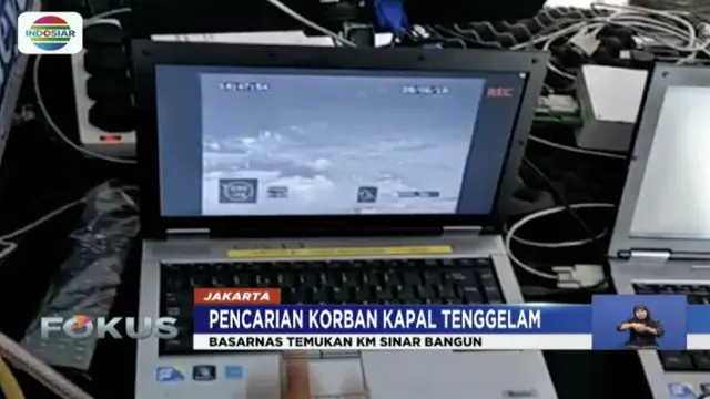 Tim gabungan kembali kerahkan crane untuk menarik benda diduga KM Sinar Bangun yang karam di kedalaman 450 meter.