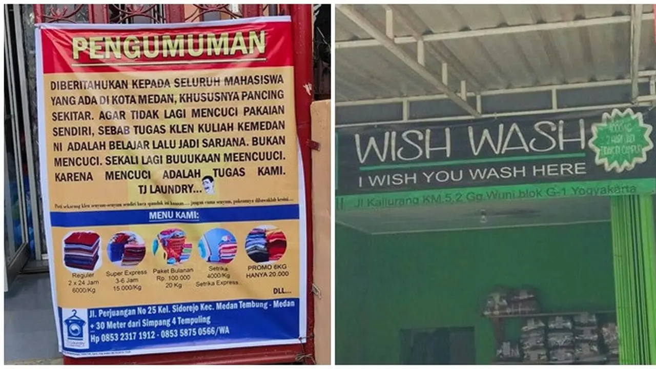 Spanduk Promosi ala Tukang Laundry Ini Bikin Cengar Cengir