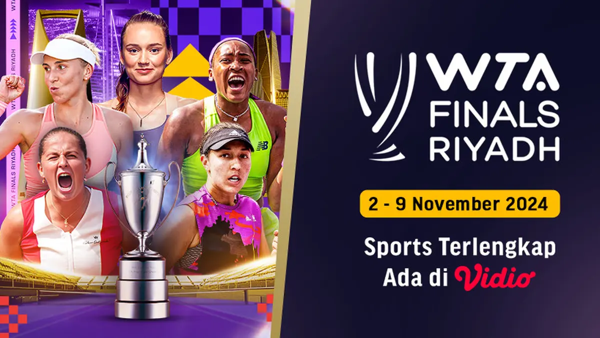 Live Streaming Bola Tenis WTA Finals Riyadh 2024 di Vidio On Off Liputan6