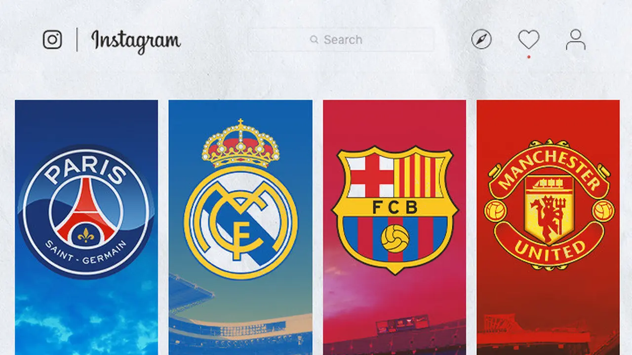 Ilustrasi - Instagram PSG, Real Madrid, Barcelona, Manchester United