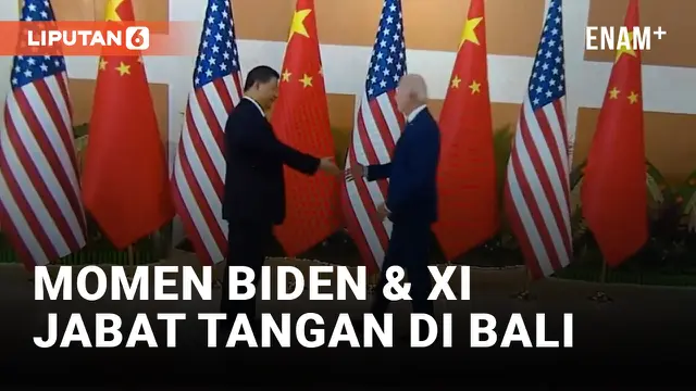 Joe Biden dan Xi Jinping Berjabat Tangan di KTT G20 Bali