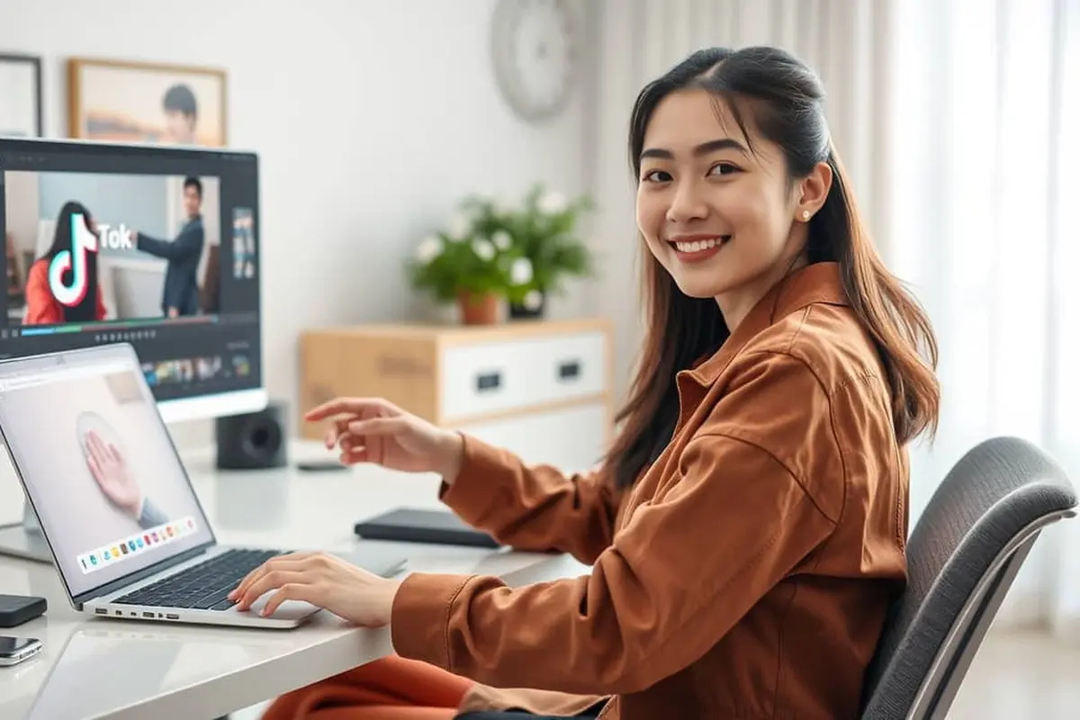 cara menghilangkan logo tiktok