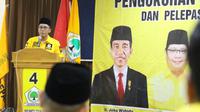 Anggota DPR dari Fraksi Partai Golkar Mukhamad Misbakhun membagi ilmunya kepada para calon anggota legislatif dari Golkar di Pasuruan. (Istimewa)