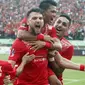 Penyerang Persija Jakarta, Marko Simic mencetak gol di pertandingan melawan Mitra Kukar, Minggu (4/2/2018) pada babak delapan besar Piala Presiden 2018 di Stadion Manahan, Solo, Jawa Tengah. (Dok: Media Persija)