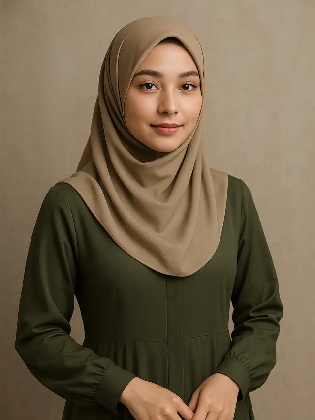 Warna Jilbab untuk Gamis Army