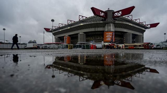 Pemandangan umum stadion sebelum pertandingan Serie A Italia antara AC Milan dan Parma di Stadion San Siro di Milan, pada tanggal 26 Januari 2025. (Piero CRUCIATTI/AFP)