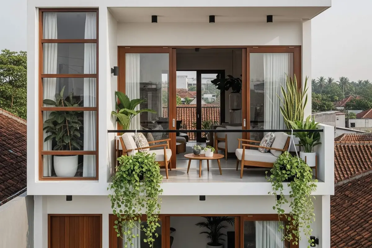 Rumah Mungil Estetik dengan Sentuhan Tropis Modern