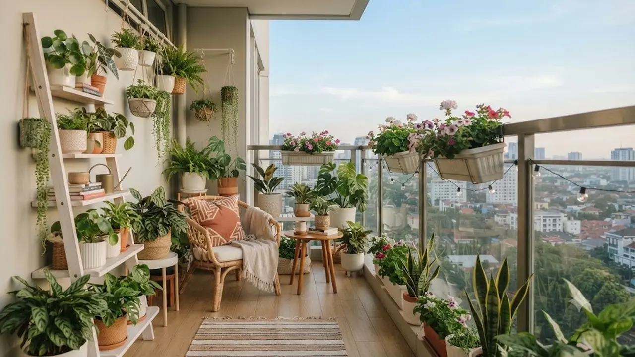 Tanaman Hias untuk Balkon Minimalis (AI Generated)