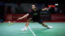 <p>Pebulutangkis tunggal putra Indonesia, Jonatan Christie saat melakukan latihan menjelang Indonesia Masters 2023 yang berlangsung di Istora Senayan, Jakarta, Senin (23/01/2023). (Bola.com/Bagaskara Lazuardi)</p>