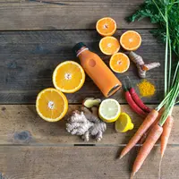 Jus wortel jahe sebagai anti inflamasi, melancarkan pencernaan, mengontrol gula darah. (Foto: Unsplash/Josh Millgate)