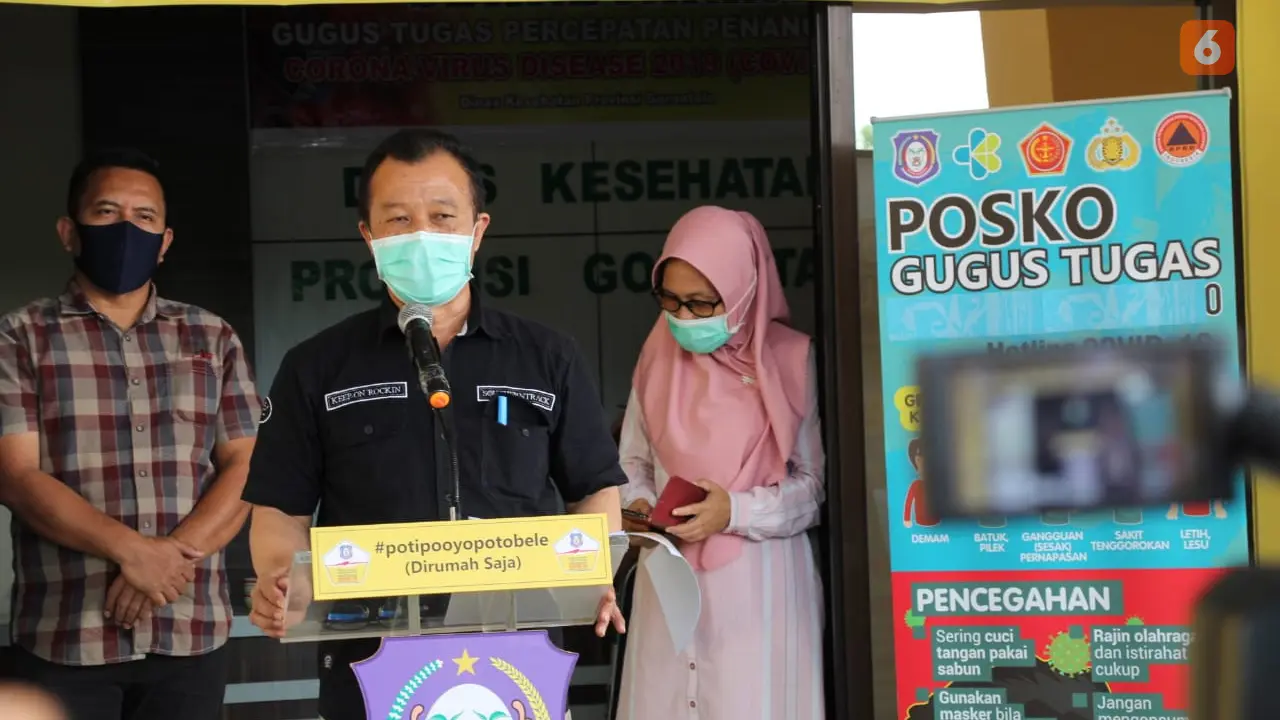 Juru Bicara Gugus Tugas Percepatan Penanganan Covid-19 Provinsi Gorontalo dr. Triyanto Bialangi(Foto:Arfandi ibrahim/Liputan6.com)