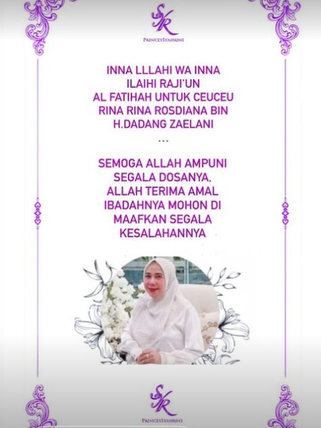 Syahrini Berduka Kakaknya Meninggal Dunia