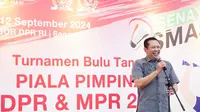 Ketua MPR RI ke-16 Bambang Soesatyo pada saat pembukaan Senayan Smash. (Liputan6.com/ ist)