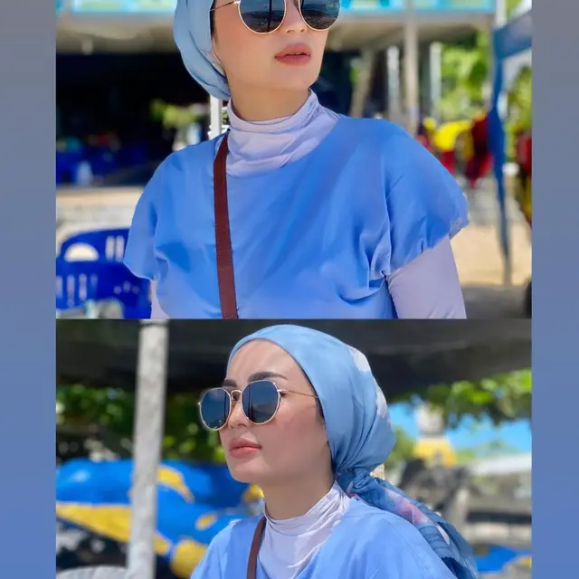 6 Potret Penampilan Imel PC Pakai Turban, Disebut Netizen Pelan-pelan Lepas Hijab