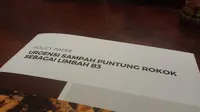Policy Paper Urgensi Sampah Puntung Rokok. (dok. Putri Astrian Surahman/Liputan6.com)