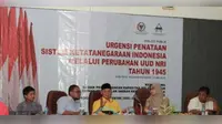 Menurut Senator asal Kalimantan Barat, Abdul Rahmi, Amandemen UUD 1945 dapat memperkuat lembaga DPD RI.