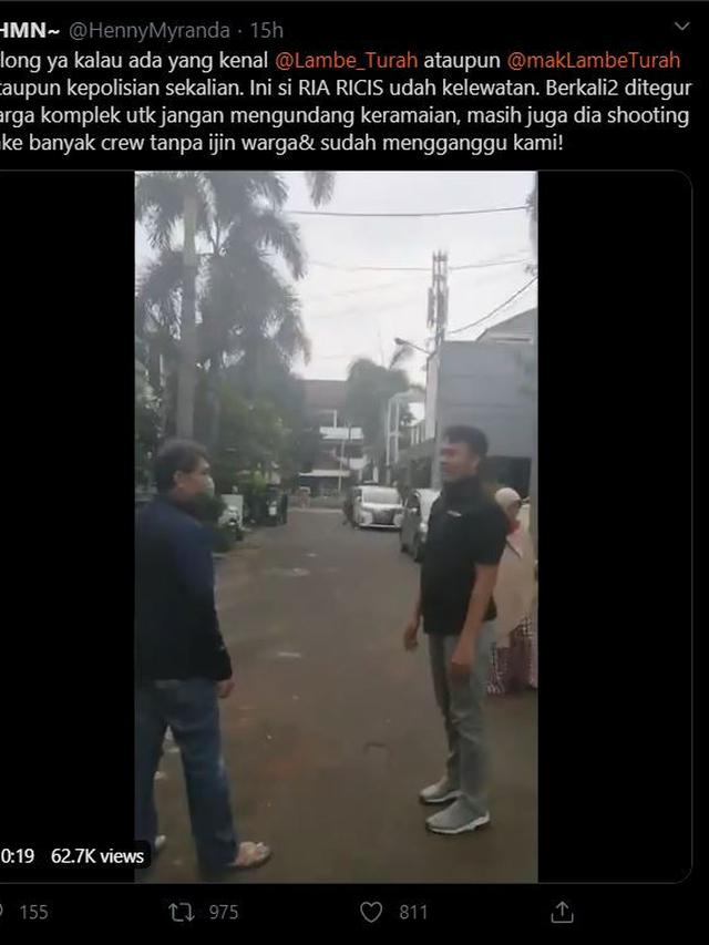 Ria Ricis ditegur warga (Twitter/ HennyMyranda)