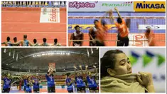 10 foto terbaik babak final four seri kedua Proliga 2016 diwarnai ekspresi kelelahan pevoli asal klub Jakarta Elektrik PLN, Yolla Yuliana dan juga smash kapten Samator Surabaya, Mahfud Nurcahyadi.(Bola.com/Vitalis Yogi Trisna)