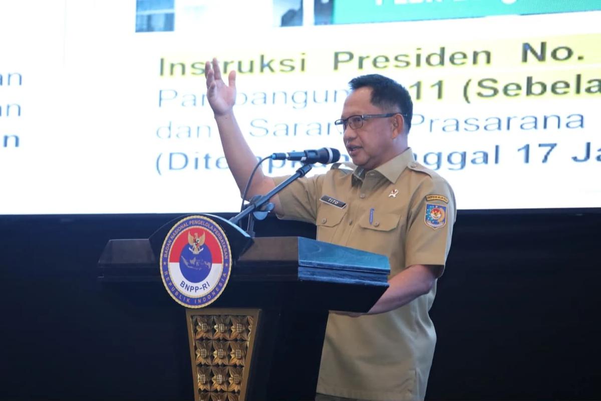 Mendagri Tito Karnavian saat Rapat Koordinasi Perencanaan dan Pengendalian (Rakorendal) Pengelolaan Batas Wilayah Negara