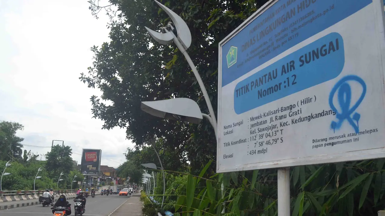 Kamera CCTV Pantau Aksi Buang Sampah di Sungai Brantas