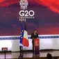 Ada pesan khusus yang dibahas oleh Presiden Prancis Emmanuel Macron bersama Presiden China Xi Jinping. Dan itu dibocorkan oleh Macron kepada media (Liputan6.com/Teddy Tri Setio Berty)