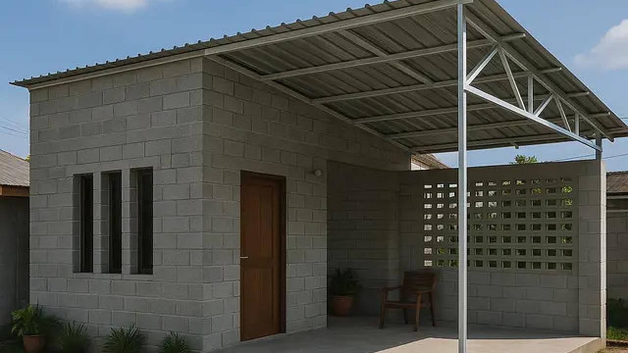 8 Desain Rumah Minimalis dari Batako dan Baja Ringan yang Kokoh &amp; Murah di 2025