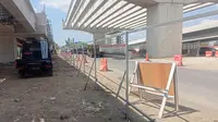 Kondisi Jalan tol Jogja-Solo di ruas Trihanggo–Junction di Kabupaten Sleman, Daerah Istimewa Yogyakarta. (Antara/HO-Humas Adhi Karya)