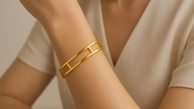 Model Gelang Emas 2 Gram Elegan Desain Simpel Tanpa Liontin/ Ilustrasi oleh AI