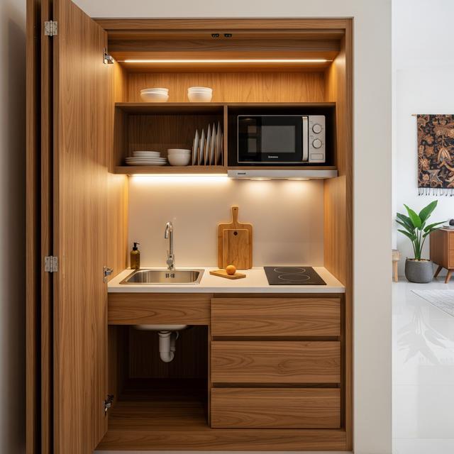 9 Inspirasi Dapur Kecil Tanpa Banyak Perabot, Desain Minimalis Hemat Ruang