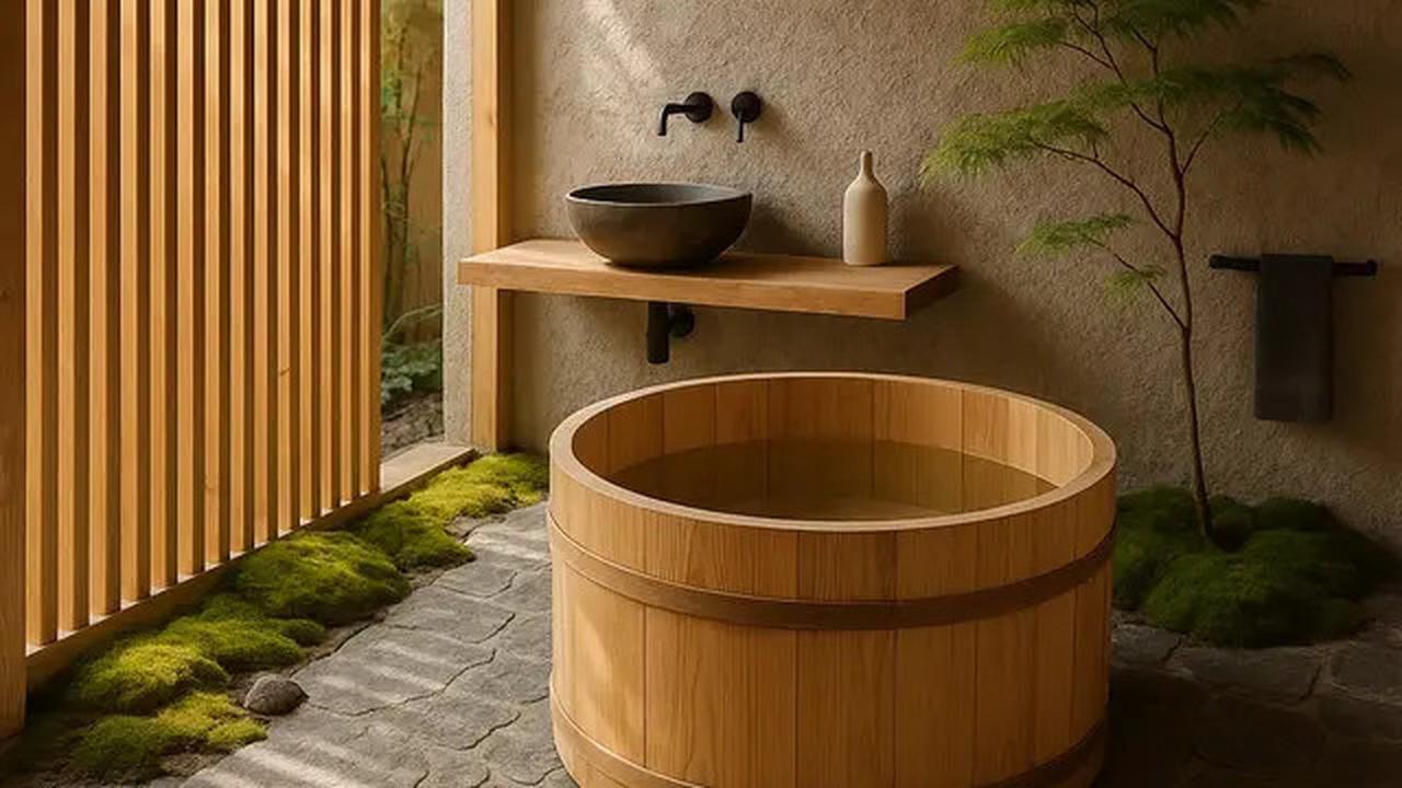 7 Inspirasi Kamar Mandi Semi Outdoor Bergaya Jepang, Estetik dengan Nuansa Alam