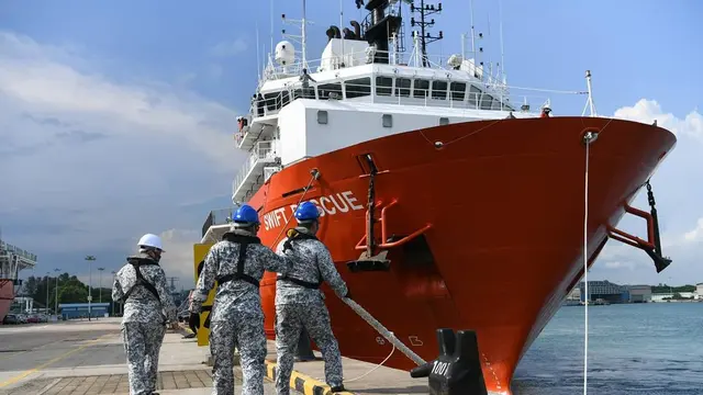 6 Foto MV Swift Rescue saat Pencarian KRI Nanggala 402, Berhasil Deteksi di Kedalaman 838 Meter