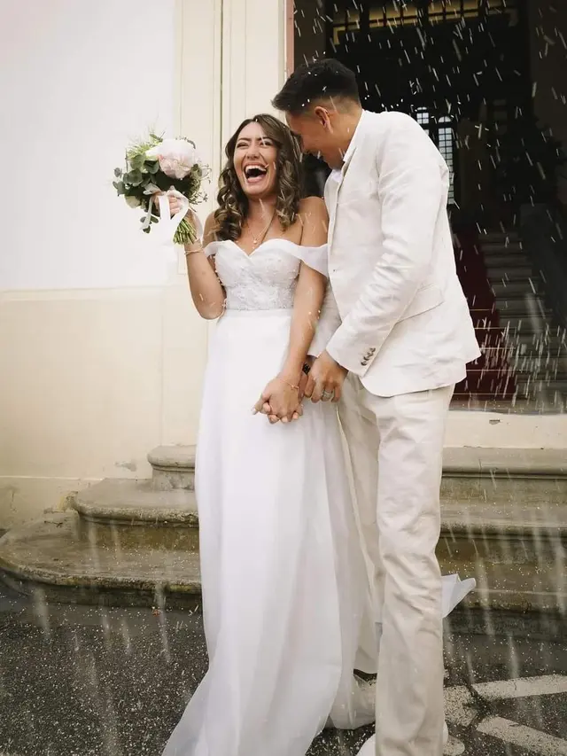6 Potret Amanda Gonzales dan Christian Rontini Jalani Pernikahan Sipil di Italia
