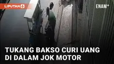 Aksi tukang bakso curi uang di dalam jok motor mengundang perhatian