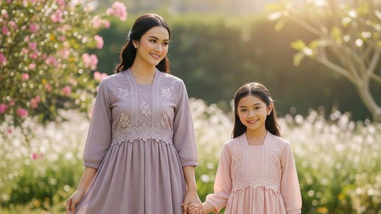 7 Model Dress Couple Ibu dan Anak yang Bikin Tampilan Makin Kompak