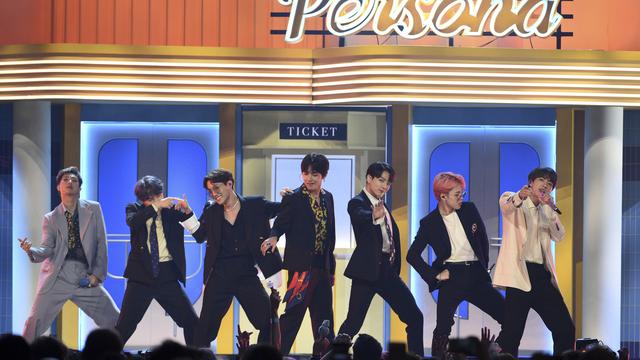 BTS di Billboard Music Awards 2019 (Photo by Chris Pizzello/Invision/AP)