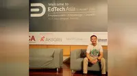 Herry Fahrur Rizal, Inisiator EdTech Indo, yang akan mewakili Indonesia. (Liputan6.com/ Muhammad Sufyan Abdurrahman)