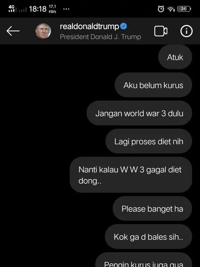 DM Kocak Netizen Indonesia Ke Donald Trump Ini Bikin Tepuk Jidat
