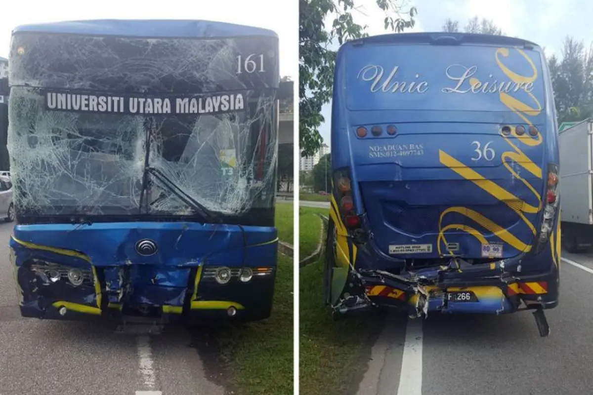 Bus SEA Games kecelakaan