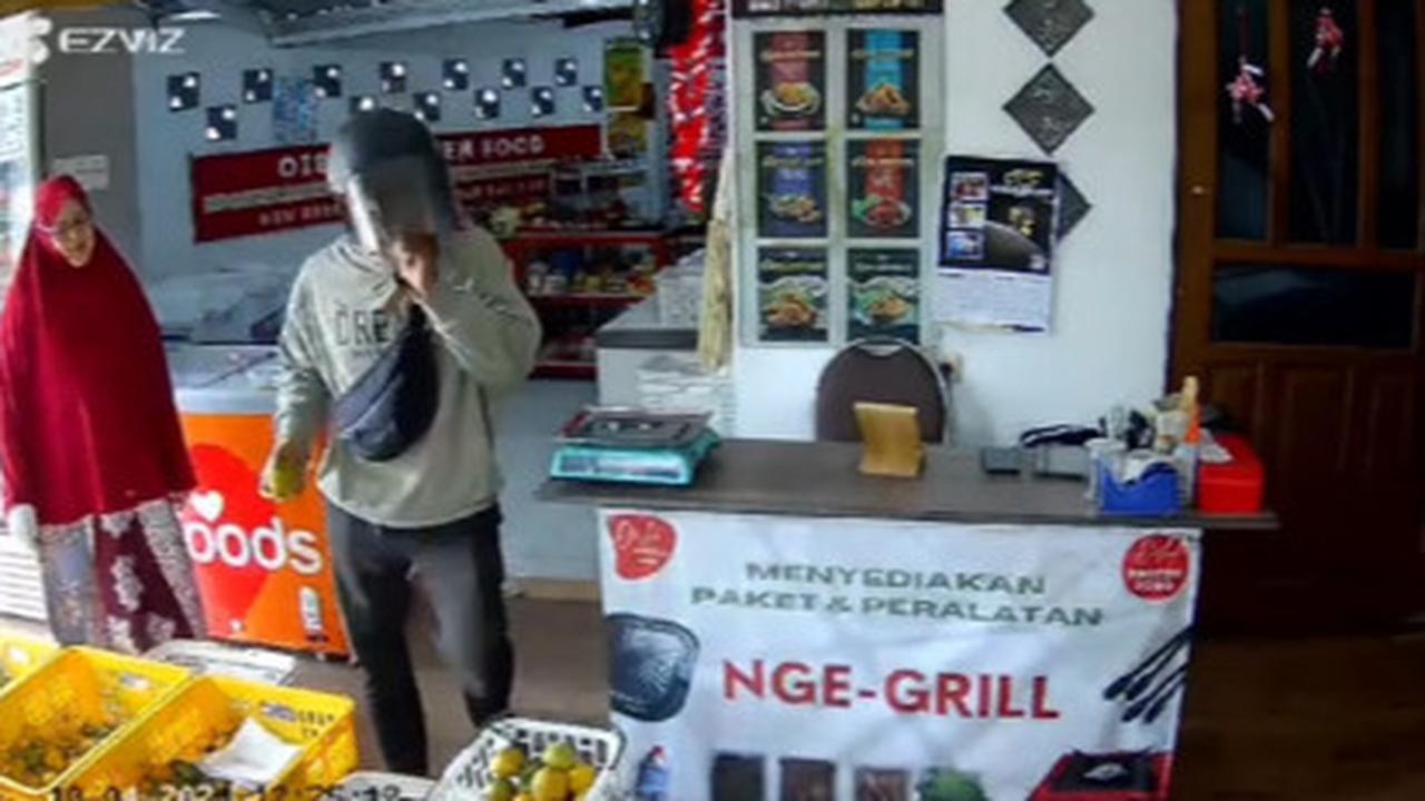 Viral Aksi Maling Berhasil Curi Dompet di Toko Makanan, Aksinya Terekam CCTV