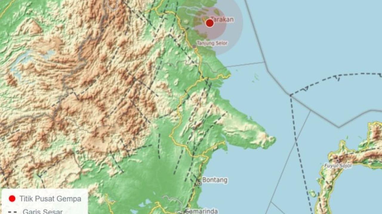 Gempa Bumi Dangkal Magnitudo 4,4 Guncang Tarakan Kaltara Sore Hari