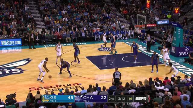 Berita video game recap NBA 2017-2018 antara Golden State Warriors melawan Charlotte Hornets dengan skor 126-113.