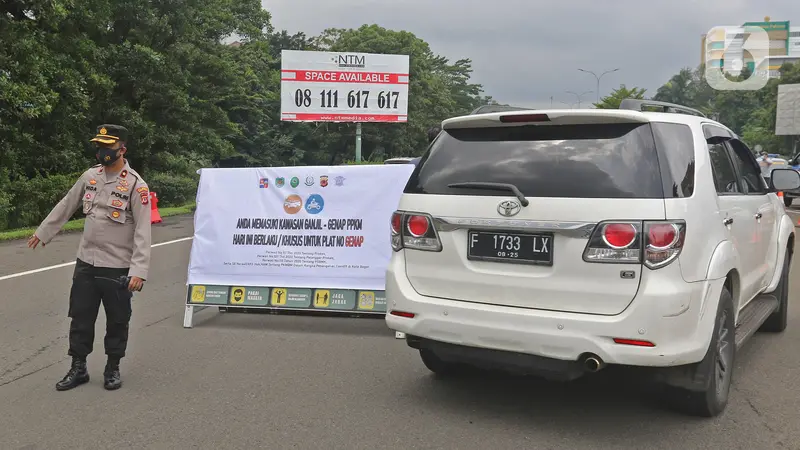 Suasana Gerbang Tol Bogor di Tengah Penerapan Ganjil Genap