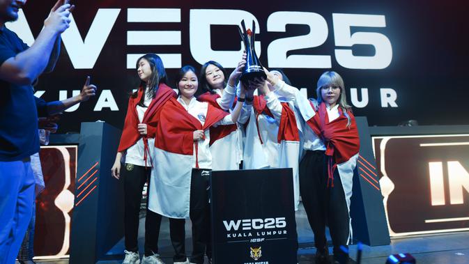 Timnas MLBB Women Indonesia Juara Dunia Lagi di IESF WEC 2025, Dominasi Sempurna 3-0 Atas Kamboja