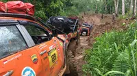 Trek yang ekstrim di Indonesia Offroad eXpedition (IOX) 2019 Andalas membuat banyak peserta berguguran (Foto: IOX 2019 Andalas)