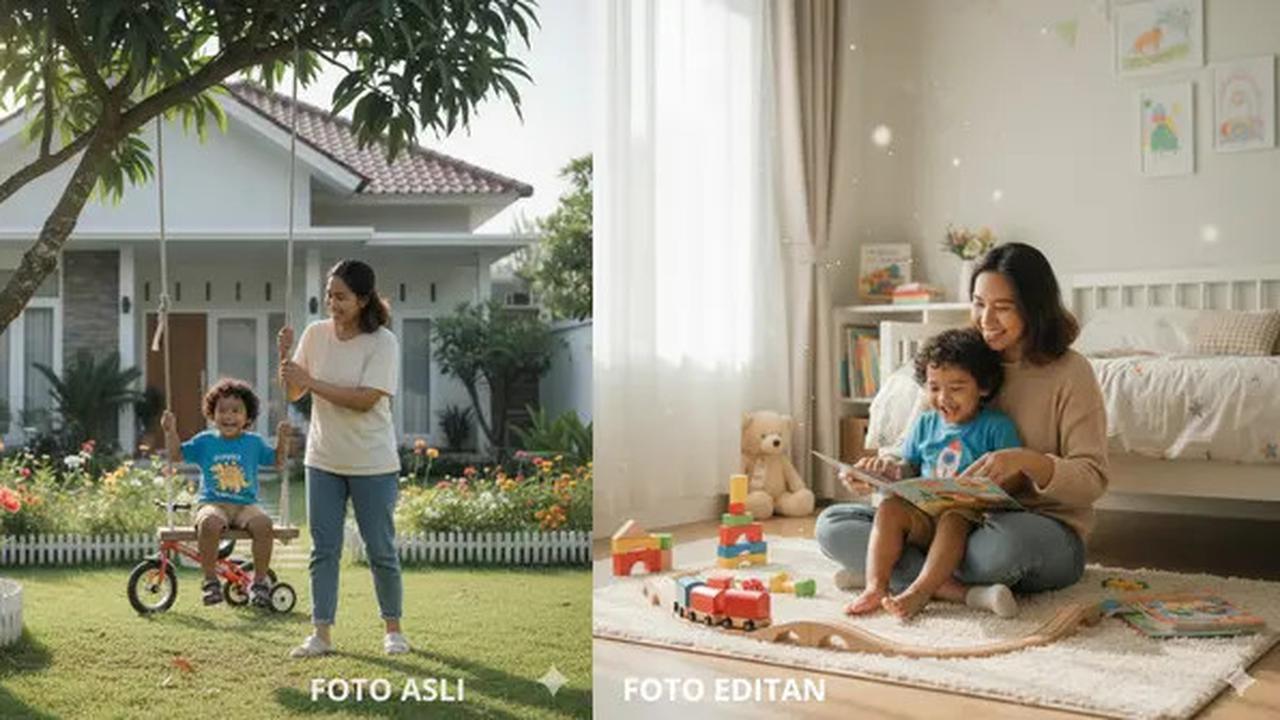 7 Prompt Gemini AI Viral Edit Foto Ibu dan Anak yang Masih Kecil ala Photoshoot