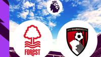 Liga Inggris - Ilustrasi Logo Nottingham Forest dan Bournemouth (Bola.com/Adreanus Titus)