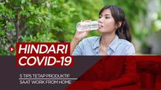 Berita motion grafis 5 tips produktif dan sehat saat work from home emi hindari Covid-19.