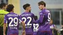 Skor 1-1 bertahan hingga laga usai. Dengan tambahan 3 angka, Fiorentina yang kini mengoleksi 30 poin, naik ke posisi ke-5 menggusur Juventus yang hanya mengoleksi 28 poin dari hasil imbang 1-1 kontra Venezia. (LaPresse via AP/Massimo Paolone)