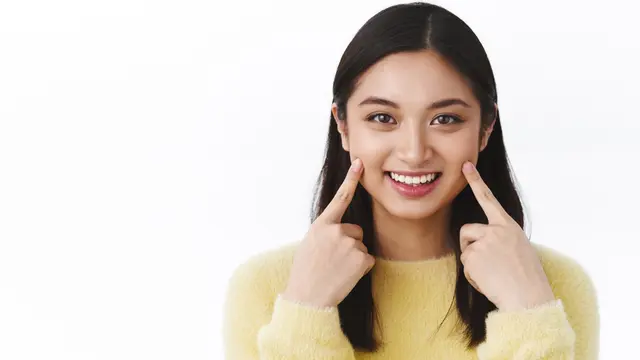 Ilustrasi diri sendiri, wajah glowing, tersenyum